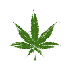Marijuana Grunge Leaf - 78413500