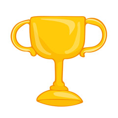 gold trophy isolated illustratio