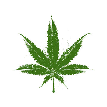 Marijuana Grunge Leaf