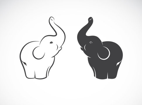 Vector image of an elephant design