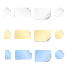 Yellow stick note isolated on white background