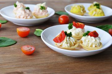 tartlet with cream