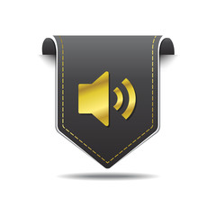 Speaker Golden Vector Icon Design