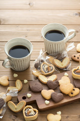 ハートのクッキー　チョコレート　お菓子