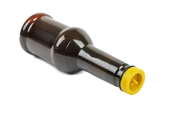 Bottle of soy sauce isolated on white background