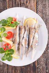 grilled sardine