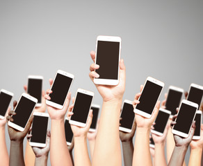 Modern mobile phone in  hand