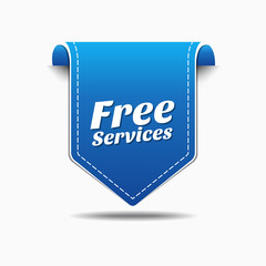 Free Services Blue Vector Icon Design