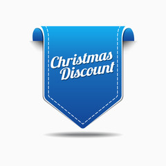 Christmas Discount Blue Vector Icon Design