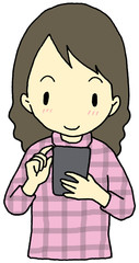 スマホ女性
