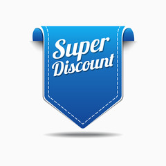 Super Discount Blue Vector Icon Design
