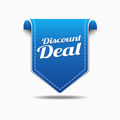 Discount Deal Blue Vector Icon Design