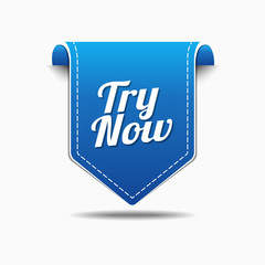 Try Now Blue Vector Icon Design