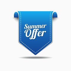 Summer Offers Blue Vector Icon Design