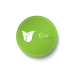 Circle leaf icon / logo design