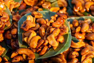 Traditional Thai sweet dish from cashew nuts
