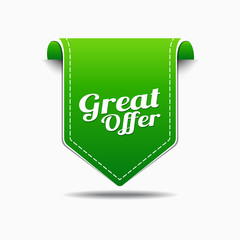 Great Offer Green Vector Icon Design