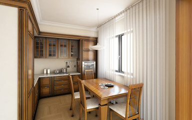 Classic Kitchen With A Window