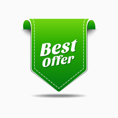 Best Offer Green Vector Icon Design