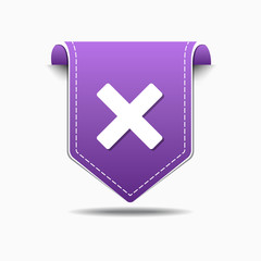 Multiply Sign Purple Vector Icon Design