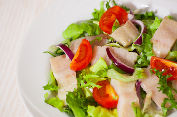salad with fish