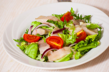 salad with fish