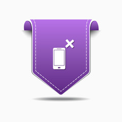 Smart Phone Purple Vector Icon Design