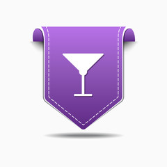 Glass Purple Vector Icon Design