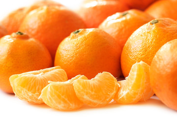 Ripe and juicy tangerines
