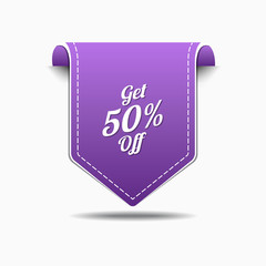 Get 50 Percent Purple Vector Icon Design