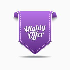 Mighty Offer Purple Vector Icon Design