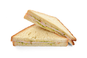 Sandwich on white background