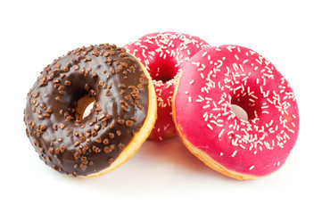 Donuts isolated on white background
