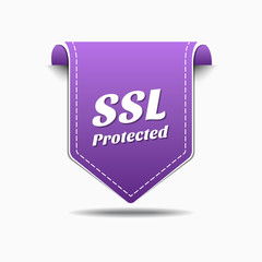SSL Protected Purple Vector Icon Design