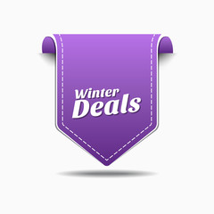 Winter Deals Purple Vector Icon Design