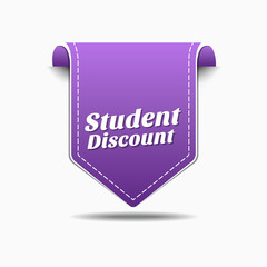 Student Discount Purple Vector Icon Design