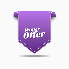 Winter Offer Purple Vector Icon Design