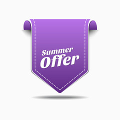 Summer Offers Purple Vector Icon Design