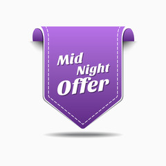 Midnight Offer Purple Vector Icon Design