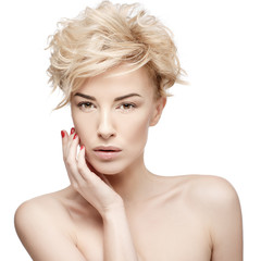 Fototapeta premium portrait of a beautiful woman with clean skin