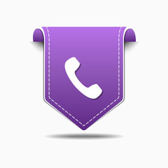 Phone Purple Vector Icon Design
