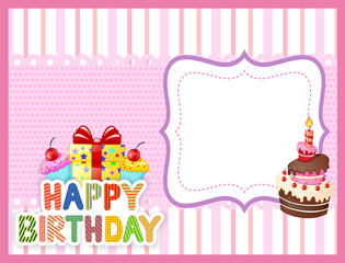 Illustration of birthday card