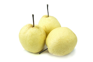 Chinese pear isolated on white background.