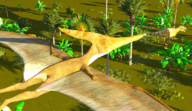 Flying pterodactyl
