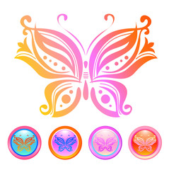 Vector design of butterfly