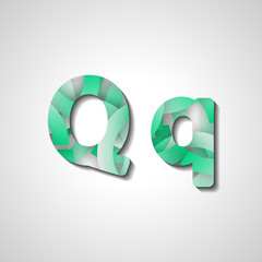 Colorful letter alphabet
