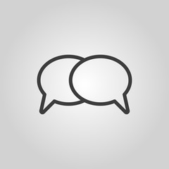 The speech bubbles icon. Talk symbol. Flat