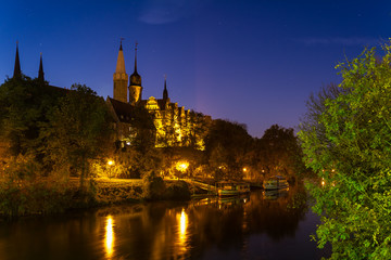 Schloss in Merseburg in der Abenddämmerung
