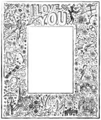 Vector background board I love you 03