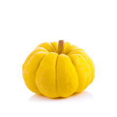 Fresh yellow pumpkin isolated on white background